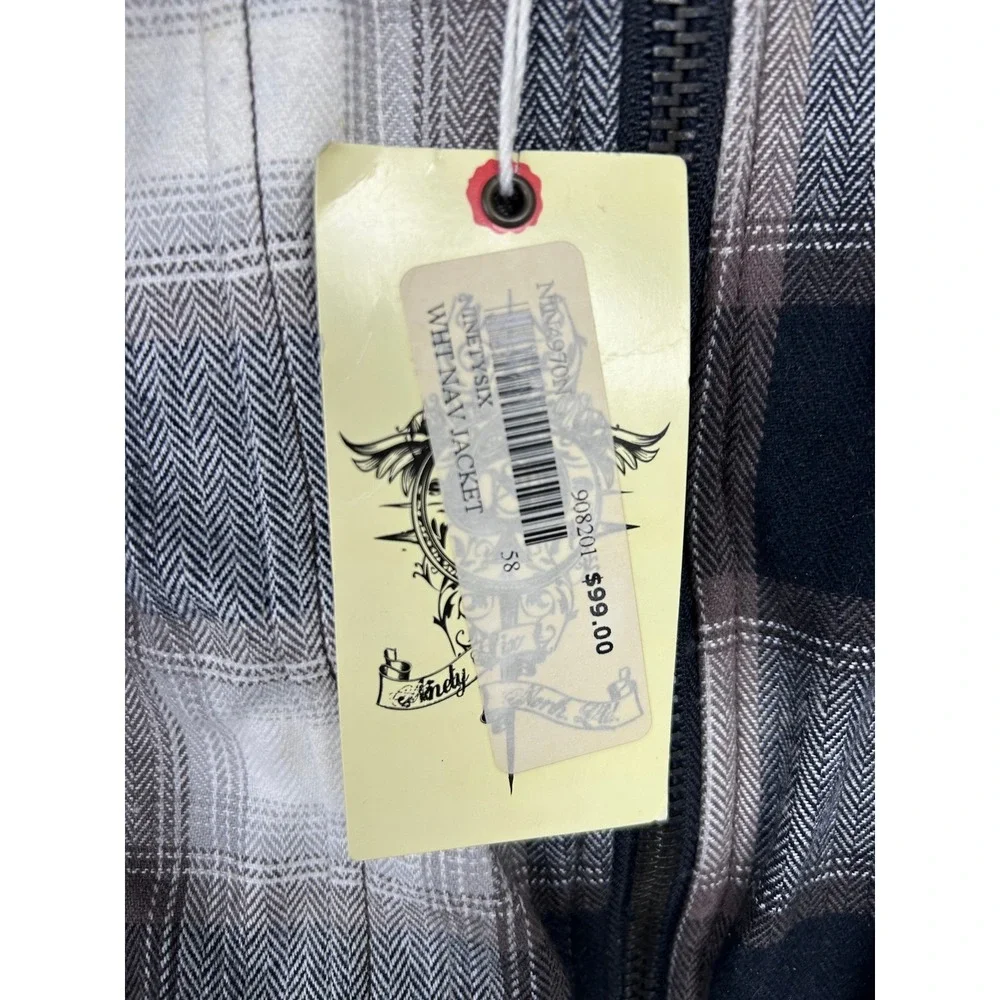 Ninety Six North Vintage Plaid Hooded Bomber Jacket 2XL‎ Full Zip Outerwear
